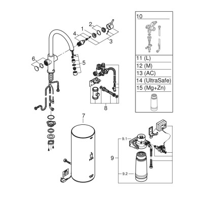 GROHE Red Duo - Supersteel - C-tud - Str. L