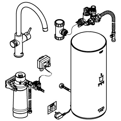 GROHE Red Duo - Supersteel - C-tud - Str. L