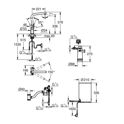 GROHE Red Duo - L-tut - Str. M - Supersteel
