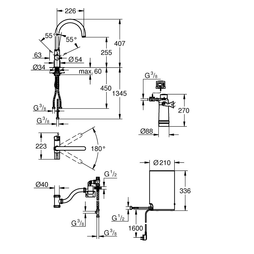 GROHE Red Basic model - C-tut - Krom