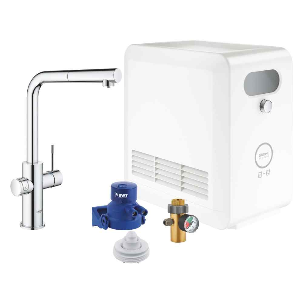 GROHE Blue Professional - L-tut - Med udtræk - Krom GROHE Blue Pro